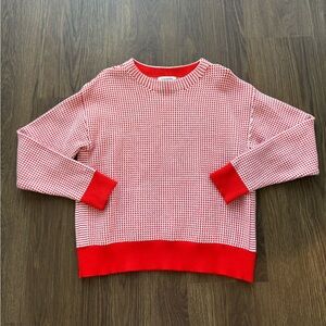 Club Monaco Houndstooth Orange Women’s Sweater Size Medium